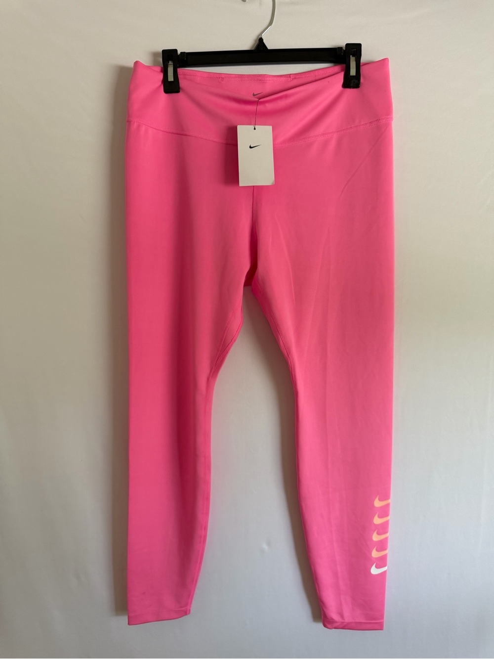 Nike Swoosh Run Women’s Running Leggings-Pink Glow-Size XL